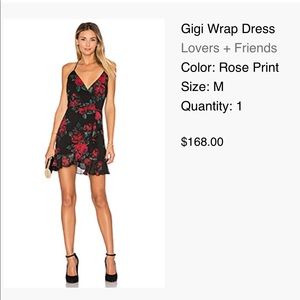 Lovers + Friends short wrap dress size medium
